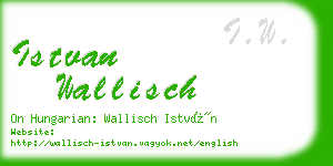 istvan wallisch business card